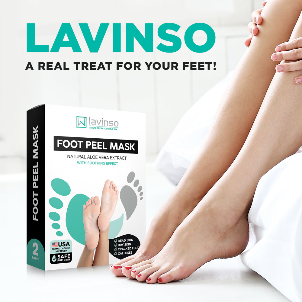 Lavinso Aloe Vera Foot Peel Mask - Dead Skin and Calluses Remover