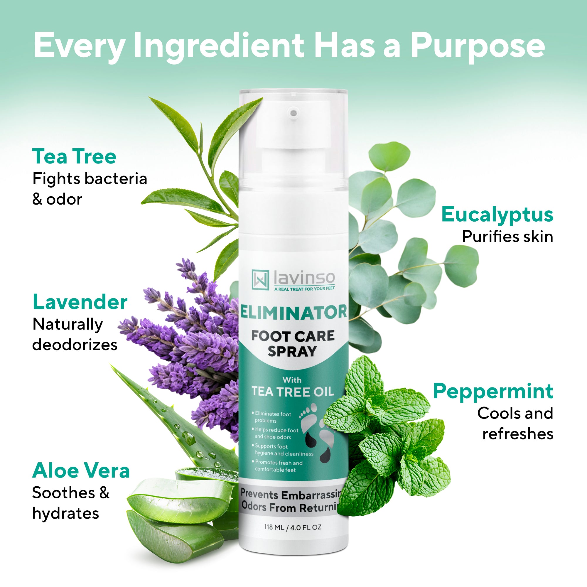 Lavinso Athlete's Foot Spray with Tea Tree Oil | Lavinso