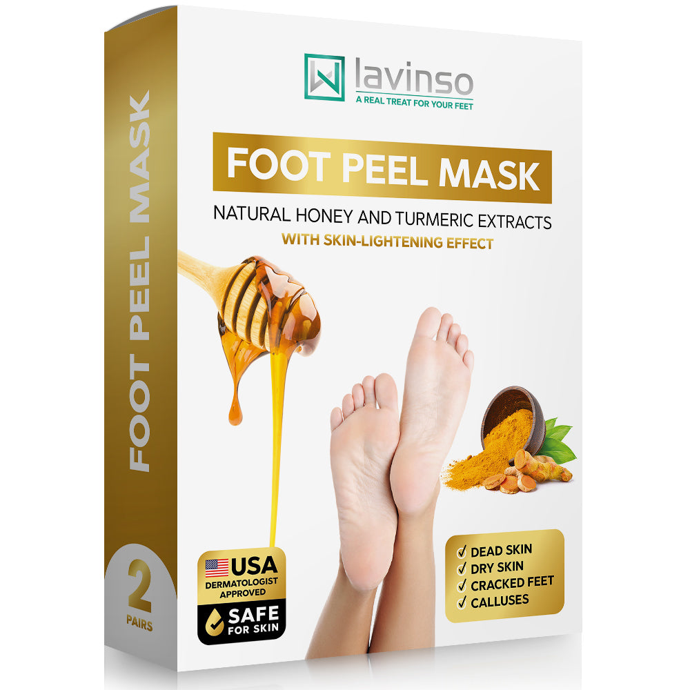 Honey and Turmeric Foot Peel Mask — Removes Calluses and Dead Skin Cells | Lavinso