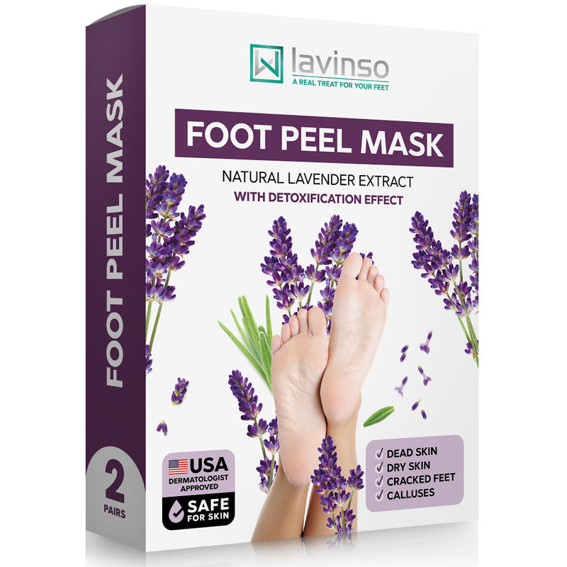Lavender Foot Peel Mask — Removes Calluses and Dead Skin Cells | Lavinso