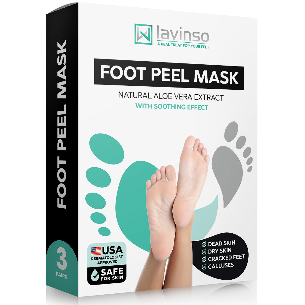 Lavinso Aloe Vera Foot Peel Mask - Dead Skin and Calluses Remover